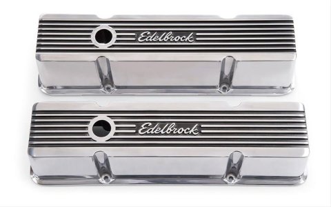Edelbrock Valve Cover Elite II Series Chevrolet 1959-1986 262-400 CI V8 Tall Polished