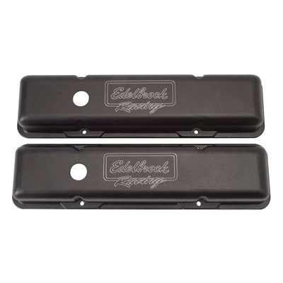 Edelbrock Valve Cover Victor Series Chevrolet 1959-1986 262-400 CI V8 Low Black