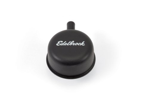 Edelbrock Round Cap w/ Nipple Black