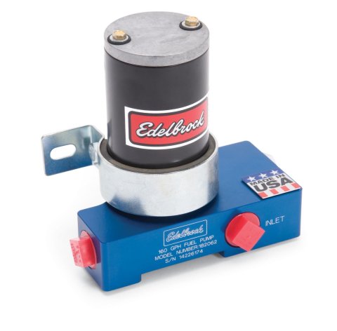 Edelbrock Fuel Pump Electric Quiet-Flo Carbureted 160GPH 1/2In In 1/2In Out 160 GPH Blue