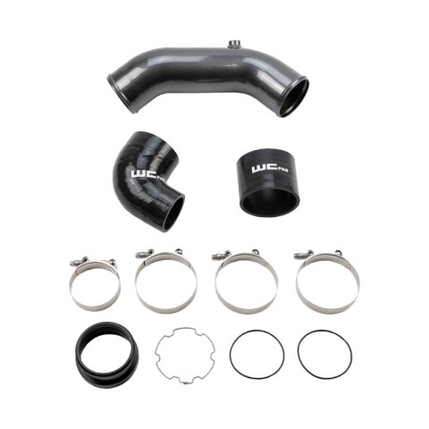 Wehrli 2017+ Ford 6.7L Power Stroke 3.5in Cold Side Intercooler Pipe - WCFab Grey