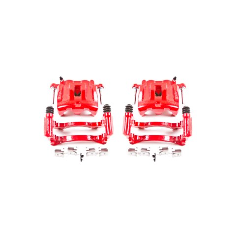Power Stop 99-04 Jeep Grand Cherokee Front Red Calipers w/Brackets - Pair
