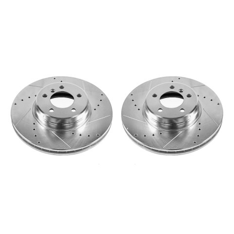 Power Stop 03-05 Land Rover Range Rover Front Evolution Drilled & Slotted Rotors - Pair