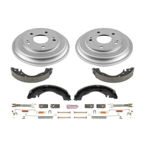 PowerStop Drum Brake Kits for 2006-2011 CIVIC - KOE15397DK Kit, Autospecialty, OE Replacement, Semi-Metallic Shoes, Iron Drums, Hardware Included, Rear, use on Honda®, Kit