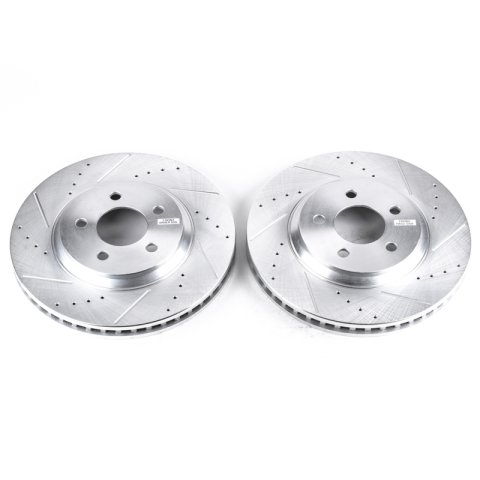 Power Stop 05-14 Ford Mustang Front Evolution Drilled & Slotted Rotors - Pair