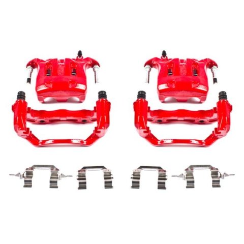 Power Stop 03-04 Infiniti M45 Front Red Calipers w/Brackets - Pair