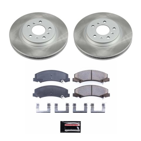 PowerStop Z17 Evolution Plus Semi-Coated Rotor Brake Kits SC1437 and Pad Combo, Semi-Coated, Front, Solid Surface Rotors, 11.93 in. O.D., Ceramic Pads, Buick, Chevrolet, Kit