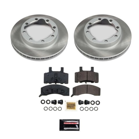 PowerStop Z17 Evolution Plus Semi-Coated Rotor Brake Kits SC1524 and Pad Combo, Semi-Coated, Front, Solid Surface Rotors, 12.48 in. O.D., Ceramic Pads, Chevrolet, Dodge, GMC, Kit
