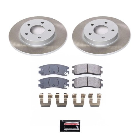 PowerStop Z17 Evolution Plus Semi-Coated Rotor Brake Kits SC1526 and Pad Combo, Semi-Coated, Rear, Solid Surface Rotors, Ceramic Pads, Buick, Cadillac, Oldsmobile, Pontiac, Kit