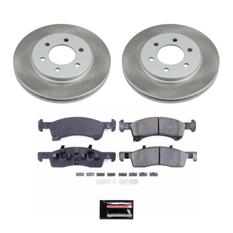 PowerStop Z17 Evolution Plus Semi-Coated Rotor Brake Kits for 2002-2006 EXPEDITION, 2003-2006 NAVIGATOR - SC1933 and Pad Combo, Semi-Coated, Front, Solid Surface Rotors, 12.95 in. O.D., Ceramic Pads, Ford, Lincoln, Kit