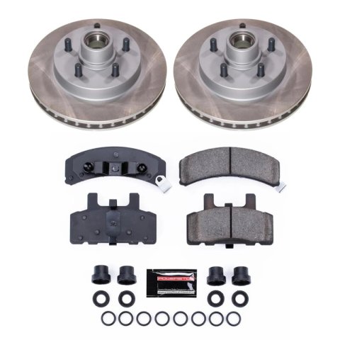 PowerStop Z17 Evolution Plus Semi-Coated Rotor Brake Kits SC1990 and Pad Combo, Semi-Coated, Front, Solid Surface Rotors, 11.61 in. O.D., Ceramic Pads, Chevrolet, GMC, Kit