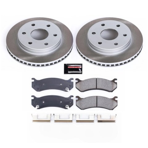 PowerStop Z17 Evolution Plus Semi-Coated Rotor Brake Kits SC2009 and Pad Combo, Semi-Coated, Front, Solid Surface Rotors, 12.01 in. O.D., Ceramic Pads, Cadillac, Chevrolet, GMC, Kit