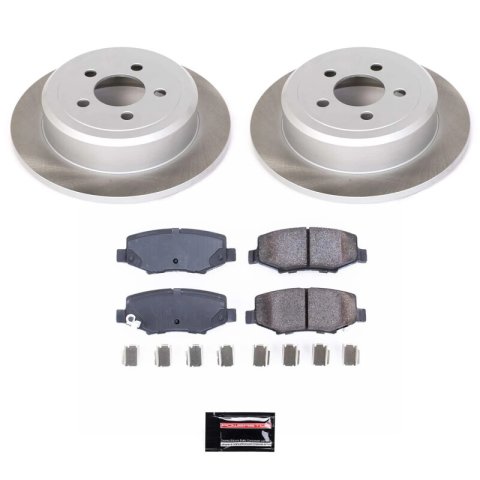 PowerStop Z17 Evolution Plus Semi-Coated Rotor Brake Kits for 2008-2012 LIBERTY, 2007-2011 NITRO - SC3046 and Pad Combo, Semi-Coated, Rear, Solid Surface Rotors, 12.44 in. O.D., Ceramic Pads, Dodge, Jeep, Kit