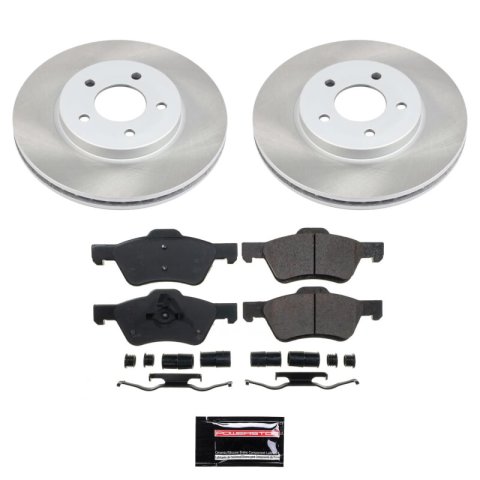PowerStop Z17 Evolution Plus Semi-Coated Rotor Brake Kits for 2010-2011 TRIBUTE, MARINER, 2010-2012 ESCAPE - SC5571 and Pad Combo, Semi-Coated, Front, Solid Surface Rotors, 11.92 in. O.D., Ceramic Pads, Ford, Mazda, Mercury, Kit