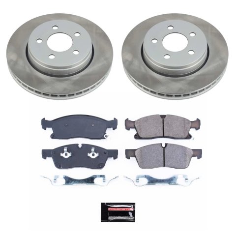 PowerStop Z17 Evolution Plus Semi-Coated Rotor Brake Kits for 2011-2020 DURANGO, 2011-2016 GRAND CHEROKEE - SC5951 and Pad Combo, Semi-Coated, Front, Solid Surface Rotors, 12.99 in. O.D., Ceramic Pads, Dodge, Jeep, Kit