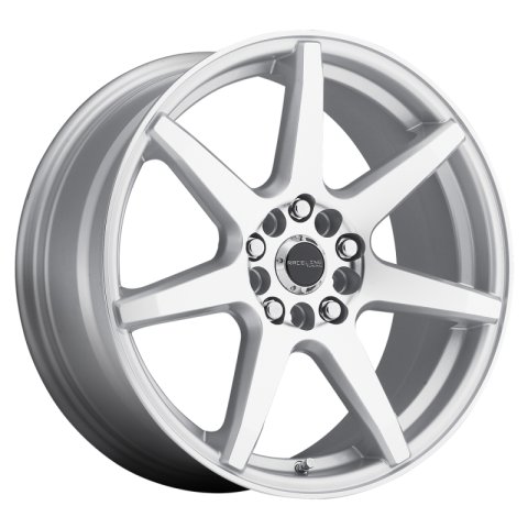 Raceline 131S Evo 16x7in / 5x108/5x114.3 BP / 20mm Offset / 72.62mm Bore - Silver & Machined Wheel