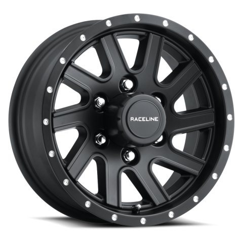 Raceline 820MB Twisted 16x6in / 8x165.1 BP / 0mm Offset / 4.90mm Bore - Satin Black Wheel
