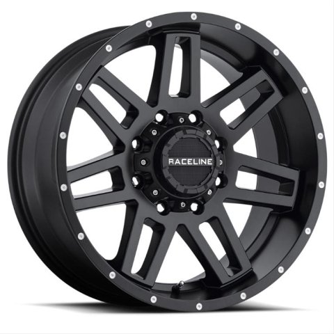 Raceline 931B Injector 20x9in / 8x165.1 BP / 12mm Offset / 125.2mm Bore - Satin Black Wheel