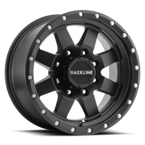 Raceline 935B Defender 18x9in / 6x135 BP / 18mm Offset / 94mm Bore - Satin Black Wheel