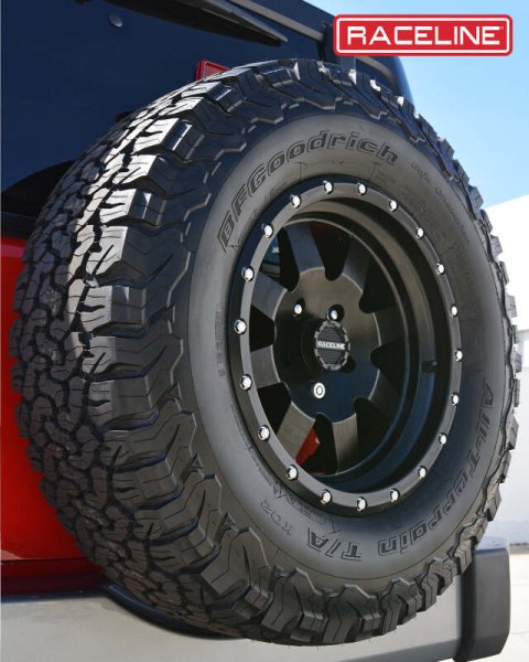 Raceline 935B Defender 17x9in / 6x135 BP / 0mm Offset / 94mm Bore - Satin Black Wheel