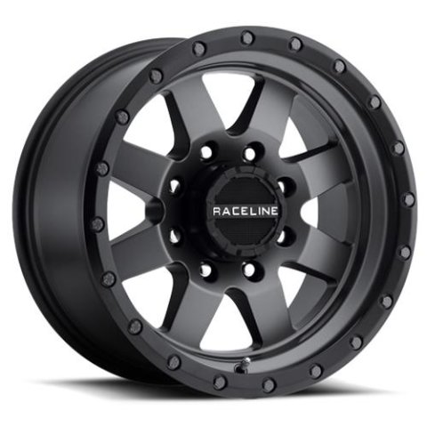 Raceline 935G Defender 17x9in / 5x127 BP / 0mm Offset / 83.82mm Bore - Gunmetal Wheel