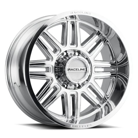 Raceline 948C Split 17x9in / 5x127 BP / -12mm Offset / 78.1mm Bore - Chrome Wheel