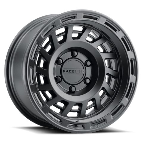 Raceline 957B Halo 17x9in / 6x139.7 BP / -12mm Offset / 106.1mm Bore - Satin Black Wheel