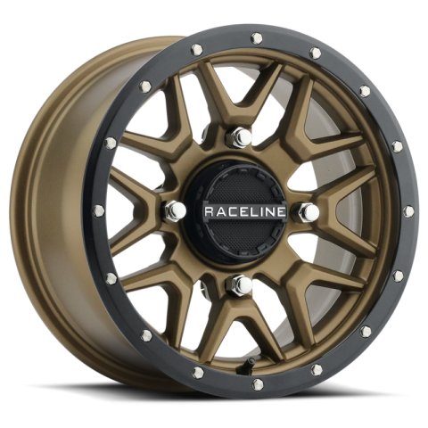 Raceline A94BZ Krank 15x7in / 4x137 BP / 10mm Offset / 110.18mm Bore - Bronze & Black Lip Wheel