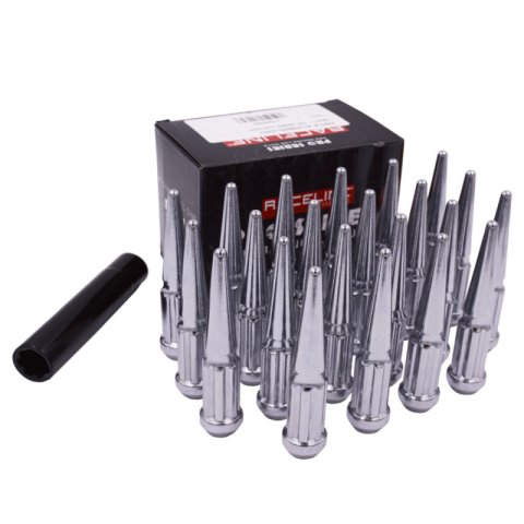 Raceline 1/2in XL Spike Chrome Jeep Lug Nuts (Set of 23)