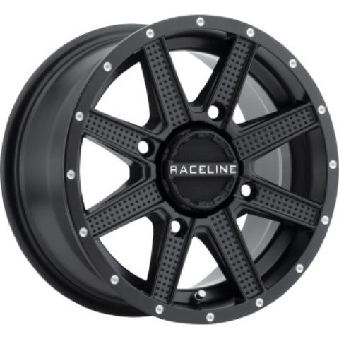 Raceline A92B Hostage 12x7in / 4x110 BP / -47mm Offset / 83.8mm Bore - Satin Black Wheel