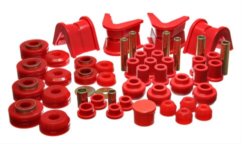 Energy Suspension 73-79 Ford F-150 Pickup w/ 2 Degree C-Bushing Red Hyper-Flex Master Bushing Set