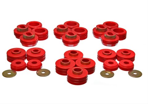 Energy Suspension 81-91 GM Denali XL/Suburban/Yukon XL 2WD/4WD Red Body (Cab) Mount Set