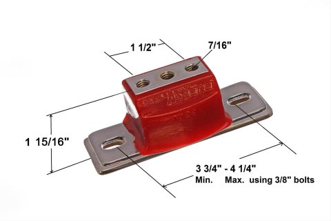 Energy Suspension Chrome GM Trans Mount - Red