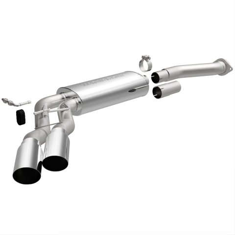 MagnaFlow 11-13 Ford F-150 Pickup Dual Same Side Before P/S Rear Tire Stainless CatBack Perf Exhaust
