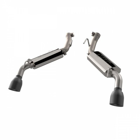 QTP 2014-2015 Chevrolet Camaro SS 6.2L QTP AR3 Axle Back Black Tips