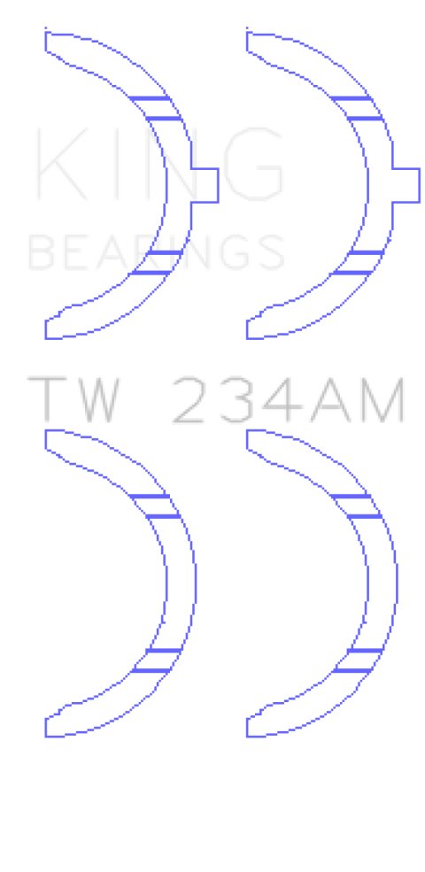 King Engine Bearings Toyota 22RE Thrust Washer Set