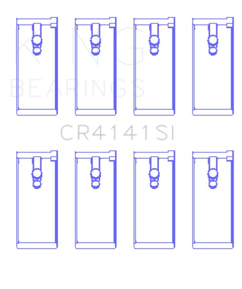 King Engine Bearings Isuzu 4Zb1/4Zd1/G130/G161/G201 (Size +0.50mm) Connecting Rod Bearing Set