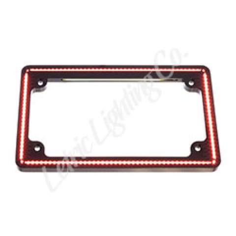 Letric Lighting 18+ HD Softail Perfect Plate Light License Plate Frame Black