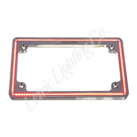 Letric Lighting 11-17 HD Softail FXS/B/ 12-17 FLS/S Perfect Plate Light License Plate Frame Chrome