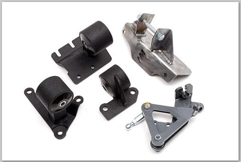 Innovative 88-91 Civic H-Series Black Steel Mounts 75A Bushings (Manual Hydro Actuator)
