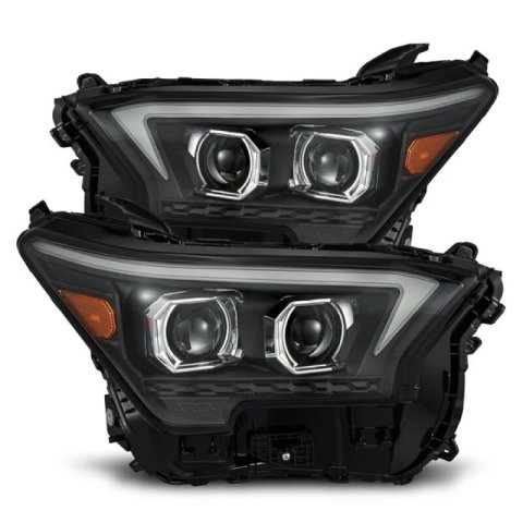 AlphaRex 23-24 Toyota Tacoma LUXX-Series LED Proj Headlights Blk w/Actv Light & Seq. Sig + DRL