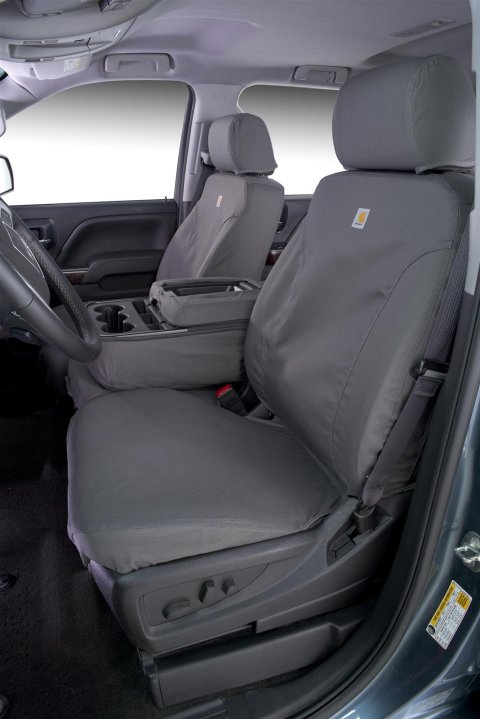 Covercraft 16-24 Chevrolet Express Carhartt SeatSaver Custom Front Row Seat Covers - Gravel