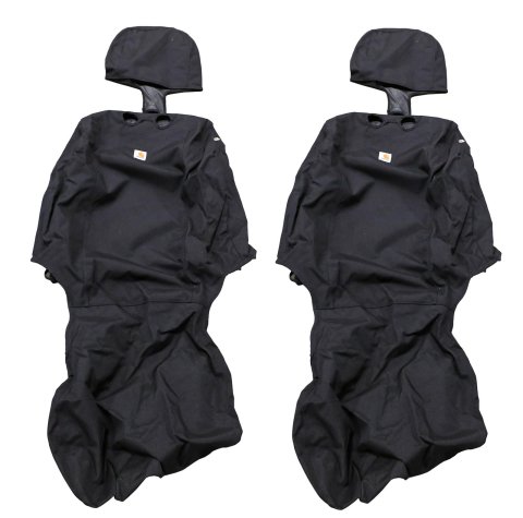 Covercraft 19-24 Dodge RAM Carhartt Super Dux SeatSaver Custom Front Row Seat Covers - Black