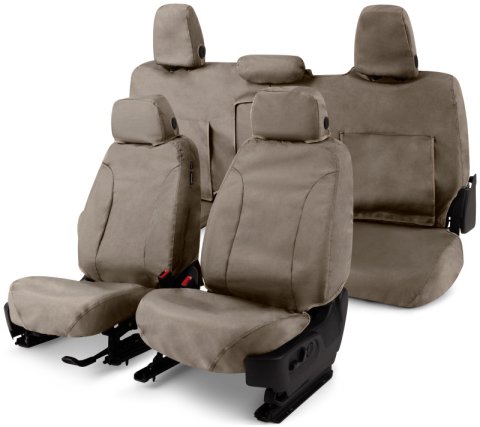 Covercraft 22-24 Ford Maverick Waterproof Polyester SeatSaver Custom Front Row Seat Covers - Taupe