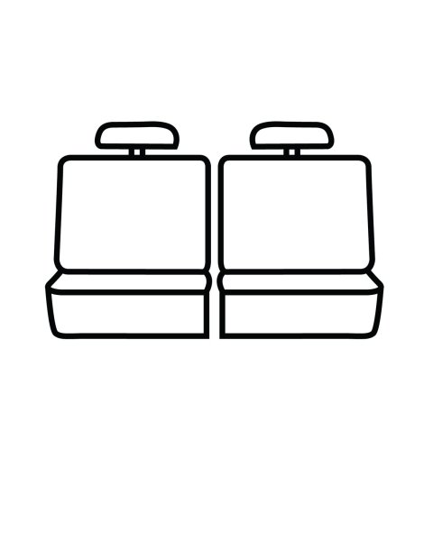 Covercraft 17-23 GMC Acadia Polycotton SeatSaver Custom Third Row Seat Covers - Charcoal