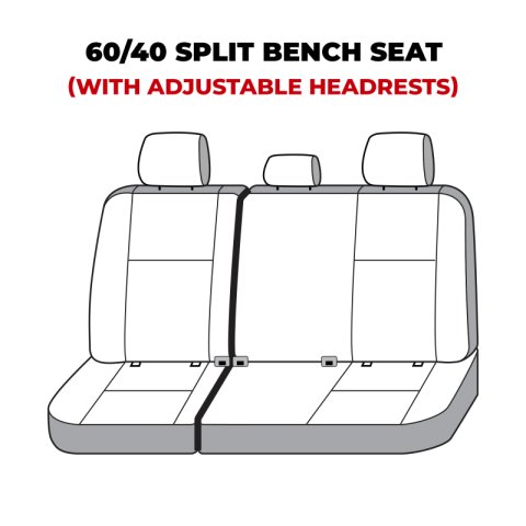 Covercraft 21-23 Chevrolet Tahoe Polycotton SeatSaver Custom Third Row Seat Covers - Grey