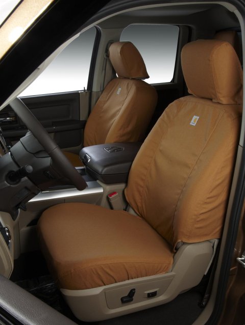 Covercraft 01-06 Ford Super Duty Carhartt SeatSaver Custom Front Row Seat Covers - Brown