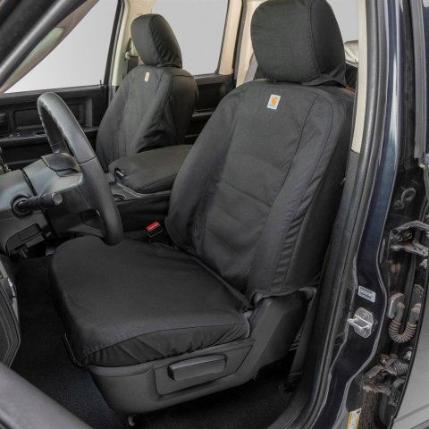 Covercraft 14-22 Ford Transit Carhartt Super Dux SeatSaver Custom Front Row Seat Covers - Black
