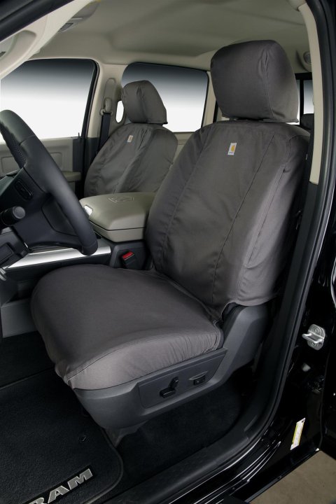 Covercraft 15-17 Jeep Cherokee Carhartt SeatSaver Custom Front Row Seat Covers - Gravel