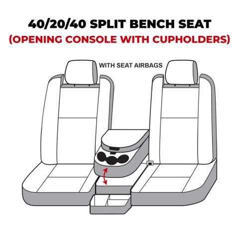 Covercraft 22-24 Ram 2500/3500 Fr 40/20/40 Endura RAM Logo SeatSaver Custom Front Row Seat Covers